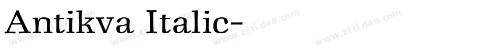Antikva Italic字体转换
